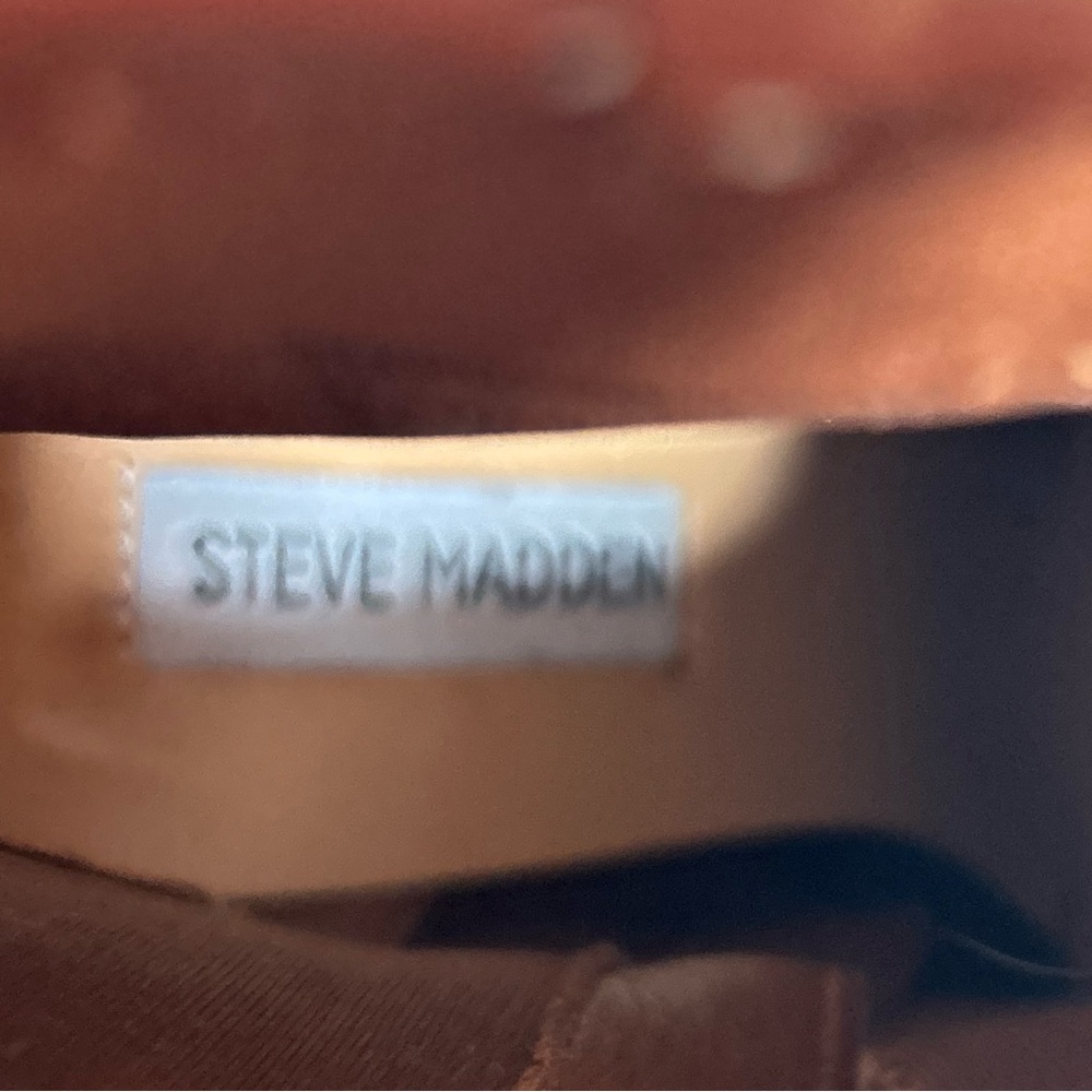 Steve Madden Shiny Brown Ankle Boots - Picture 6 of 6